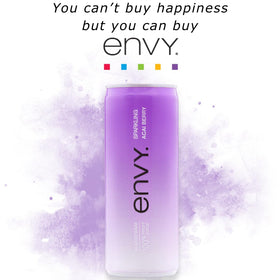 Envy Sparkling Acai Berry 8oz case pack ready for sharing.