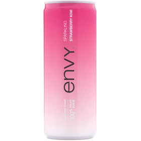 Envy Sparkling Strawberry Kiwi bottle shows crisp refreshment and fruit-forward flavor.