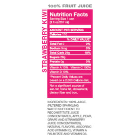 Envy Sparkling Strawberry Kiwi 8oz bottle in case-display emphasizes convenient 24-pack.