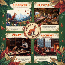 Pouring Crimson Harvest into a cup, capturing the vibrant color and inviting fragrance.