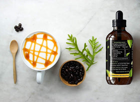 Enzo's stevia drops enhances tea with toffee caramel flavor and zero calories.