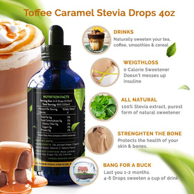 Enzo's Liquid Stevia Drops ideal for desserts like ice cream and gelato.
