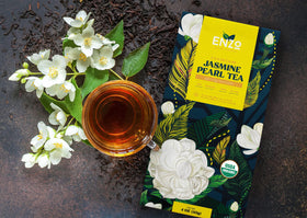 Enzo's Private Selection Jasmine Green Tea Pearl supports calm focus in your routine.