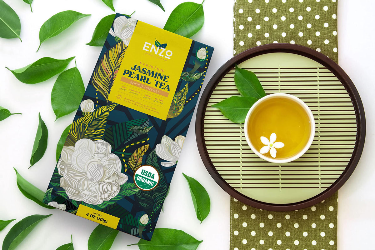 Enzo's Private Selection jasmine pearls ready for a peaceful tea moment.