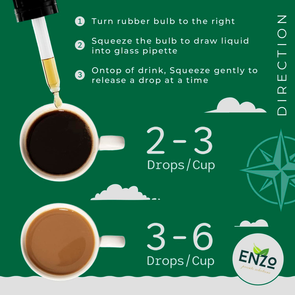 Enzo's Private Selection packaging for vanilla stevia drops with no additives