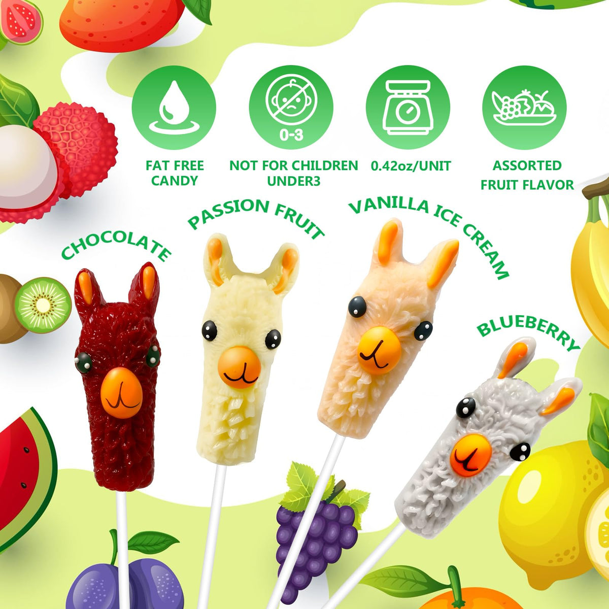 EORA bulk alpaca lollipops for events and gifts.