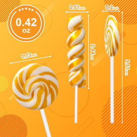 EORA Gold White Individually Wrapped Lollipop hygienic and easy to share.