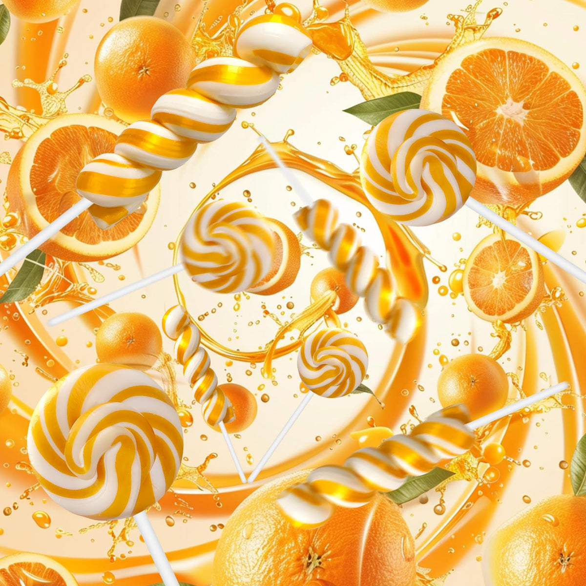 EORA Gold White Swirl Lollipop bright party favor for joyful moments.
