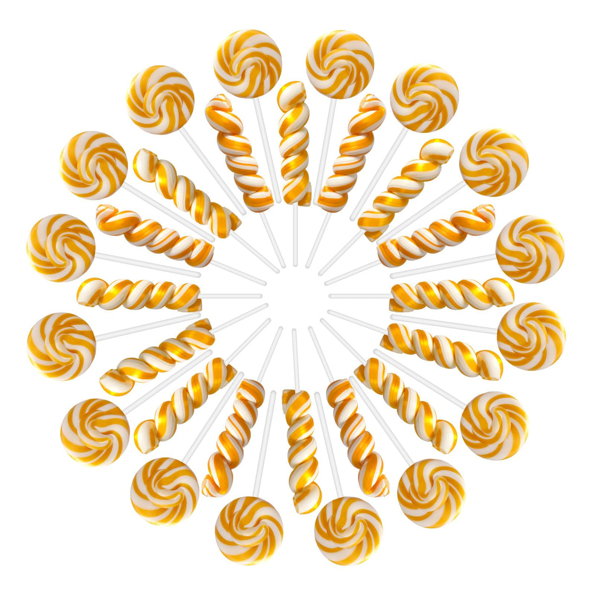 EORA Gold White Twisty Lollipop for cake decor and celebrations.