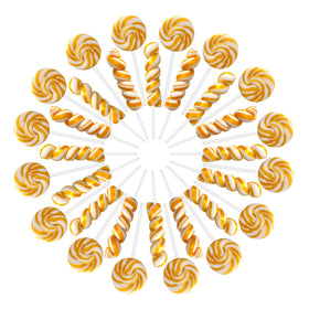 EORA Gold White Twisty Lollipop for cake decor and celebrations.