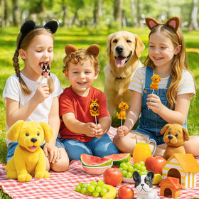 EORA individually wrapped puppy lollipops, preserving freshness for guests and easy distribution.