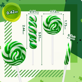 EORA swirl-lollipop green-white for St. Patrick's Day celebrations.