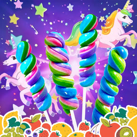 EORA unicorn-candy-twist lollipops great for celebrations and gifts.