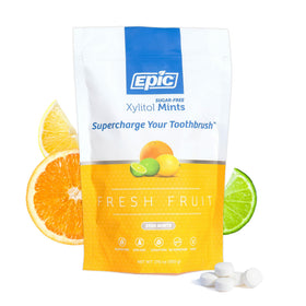 Epic 100% xylitol mints deliver bold fruit flavor for long-lasting fresh breath.