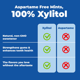 Epic 100% Xylitol Mints stacked packs ready for desk use