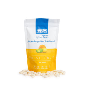 Epic fruit flavor sugar-free gum with aspartame-free formula for everyday use.