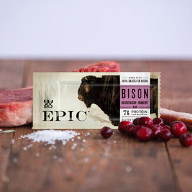EPIC Bacon Cranberry Bars gluten-free packaging for dietary options