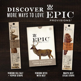 Epic Bars venison sea salt pepper bar, hearty protein