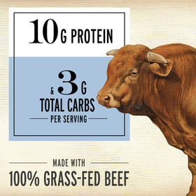 EPIC Beef Sea Salt Pepper bars nutrition panel showing 11 g protein and low carbs