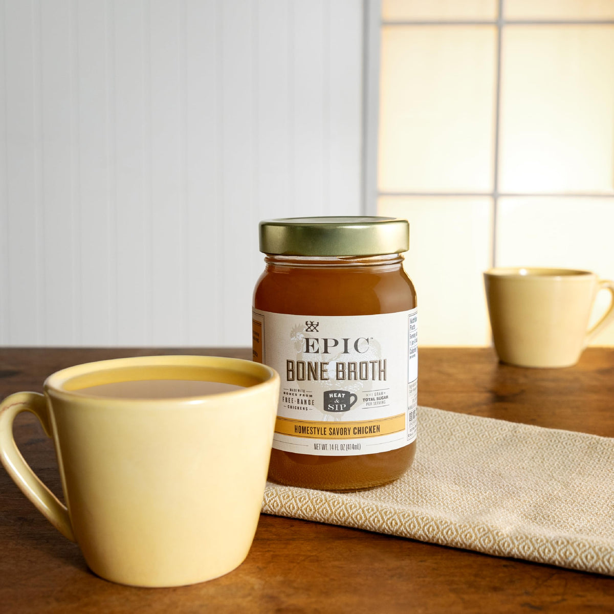 Epic Bone Broth simmer on stove for quick warmth