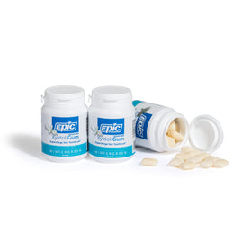 Epic breath-freshening gum colorfully packaged reinforces confidence throughout the day.