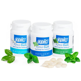 Epic Gum Peppermint 50-count pack3 offers long-lasting breath after meals