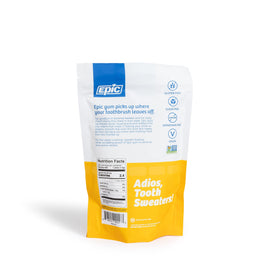 Epic dental-friendly gum offers a long-lasting fruit flavor and smooth chew.