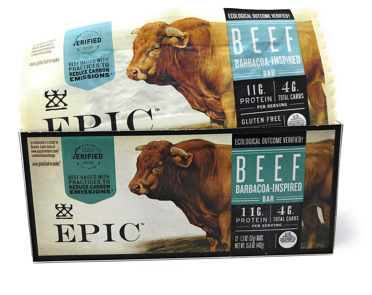 Epic Provisions Beef Barbacoa Bar pack for on-the-go protein