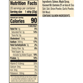 EPIC Salmon Smoked Maple Strips serving close-up, convenient protein boost for workouts
