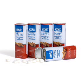 Epic Xylitol Mints Cinnamon after-dinner mint boosts freshness and confidence