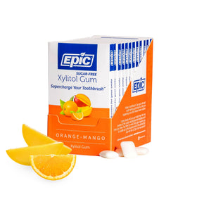Epic Xylitol Orange Mango gum pack ready for on-the-go fresh breath.