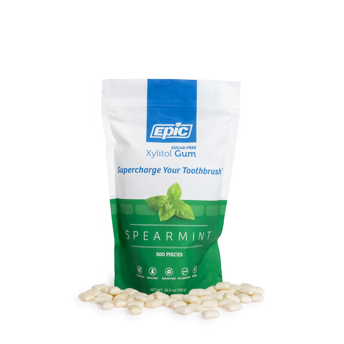 Epic Xylitol Spearmint gum after-meal use scenario