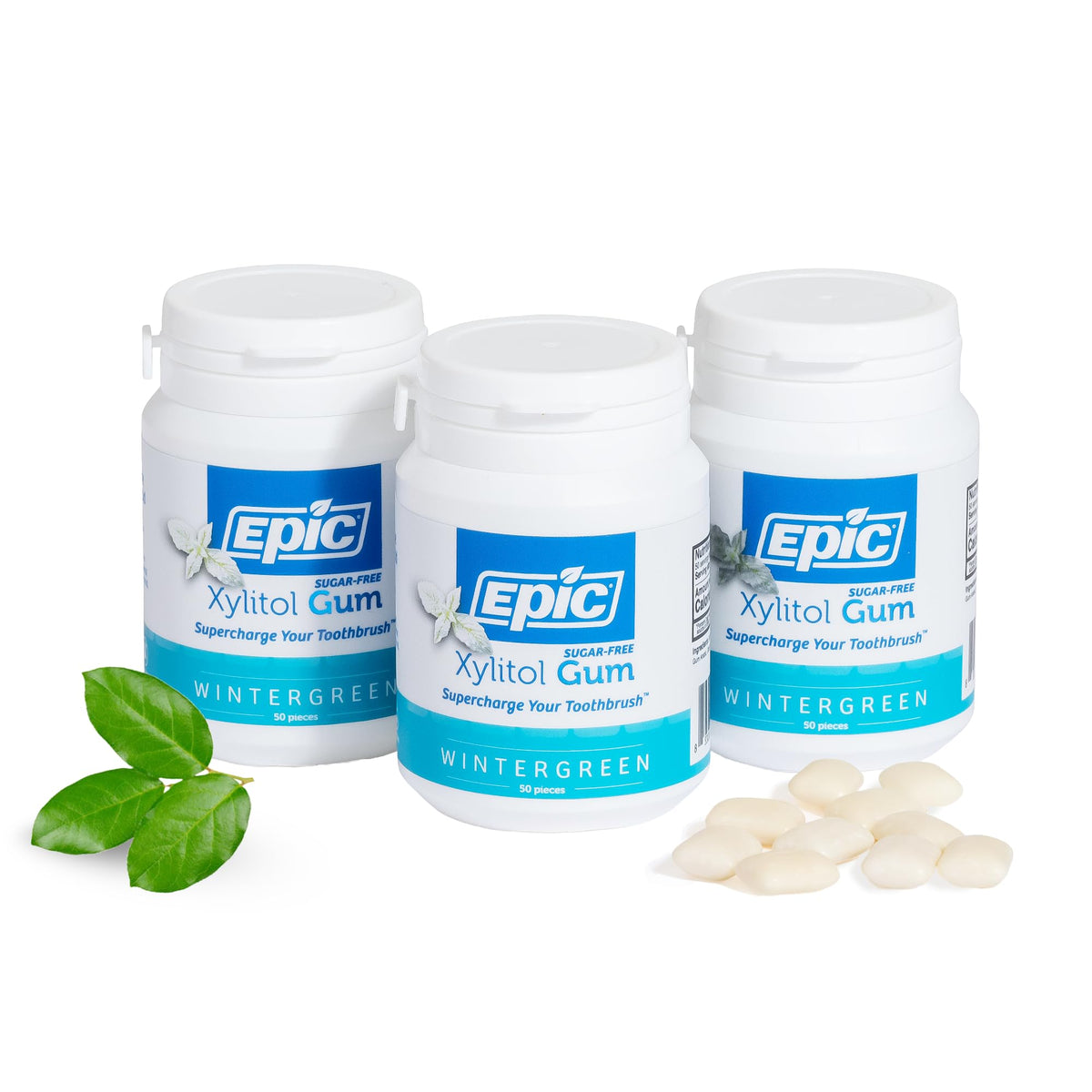 Epic Xylitol Wintergreen gum pack 3 front offers a daily fresh breath option.