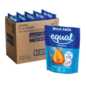 Equal zero calorie sweetener front packaging showing a ready-to-use sugar substitute