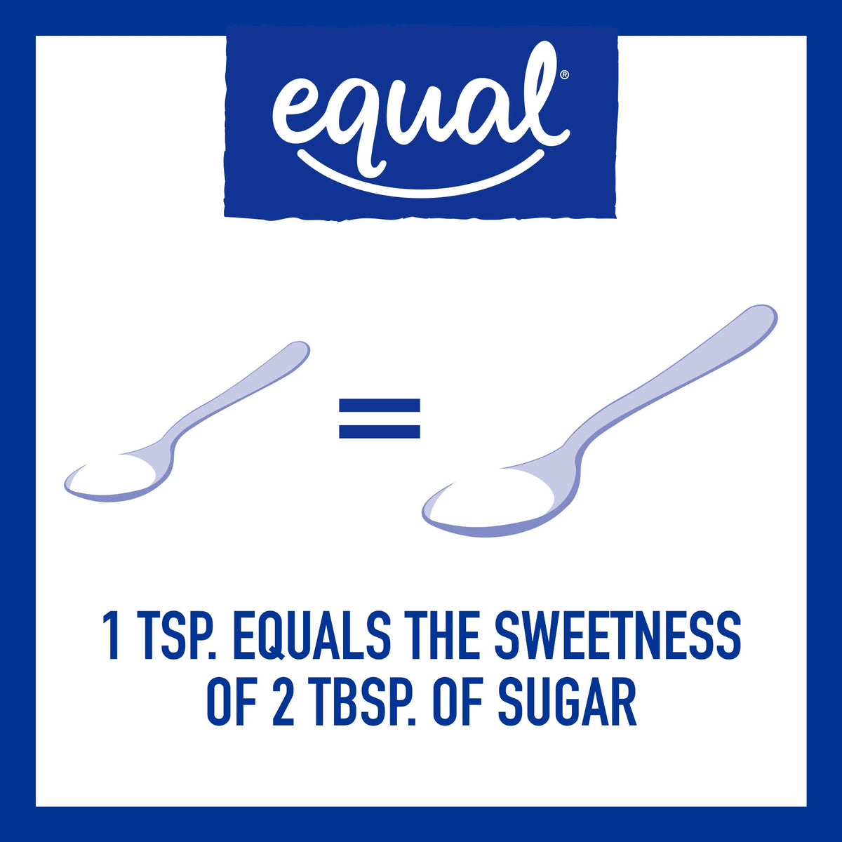 Equal zero calorie sweetener shown in a tea glass adds light sweetness