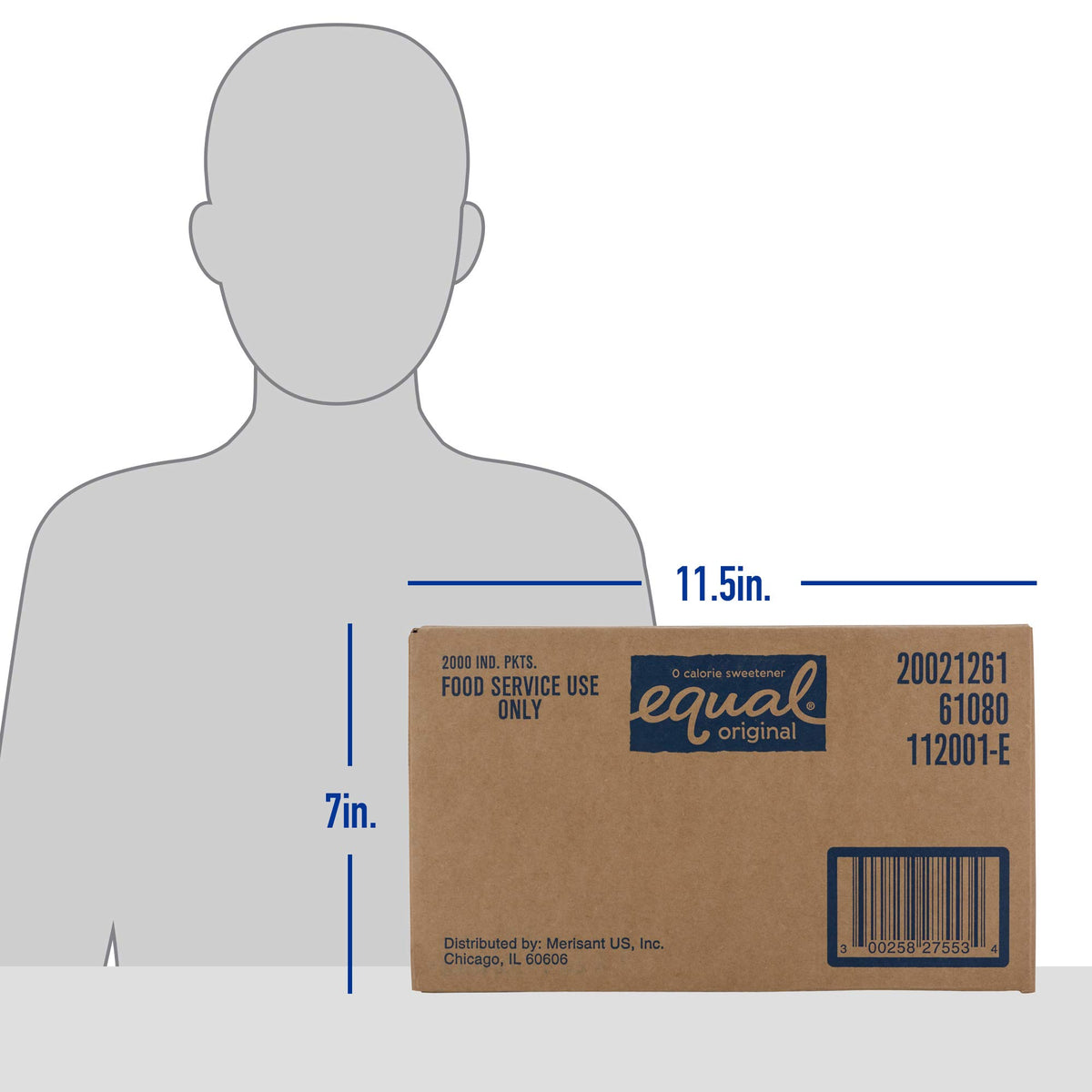 Equal 2000-count packaging emphasizes value for home or office.
