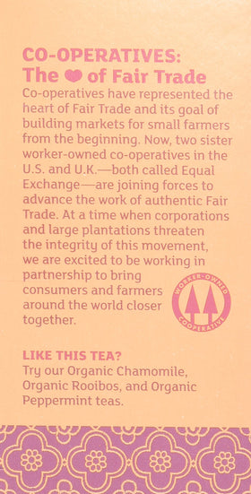 Equal Exchange Vanilla Rooibos Tea cup-brew demonstrates caffeine-free, soothing ritual.