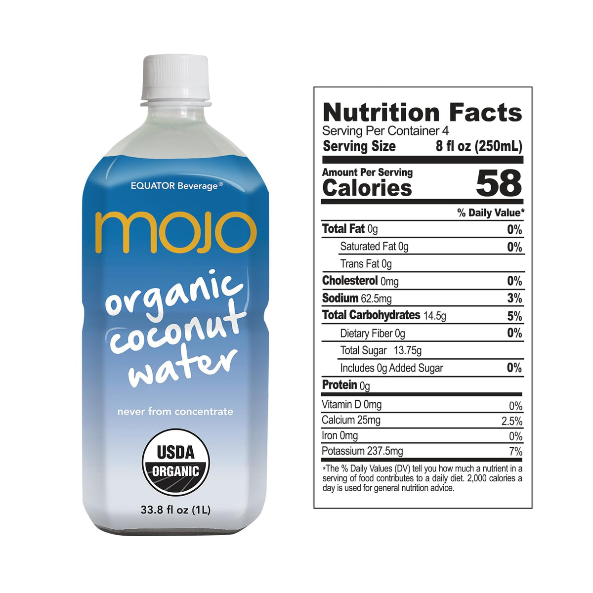 Equator Mojo bottle pour illustrating quick hydration during workouts.