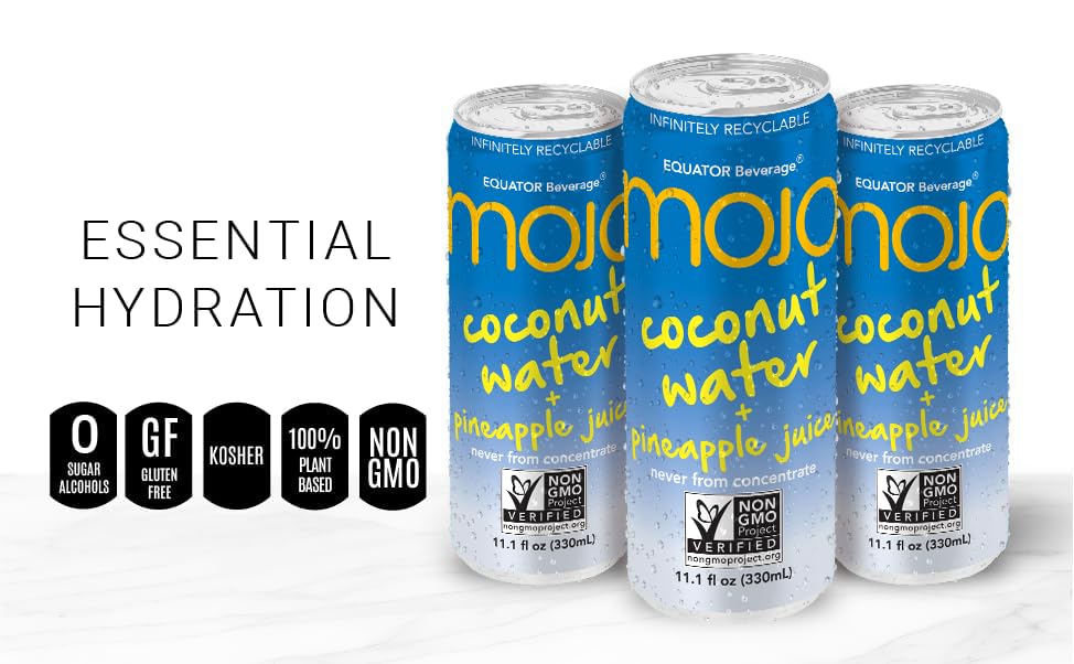 Equator Mojo electrolytes and vitamins label highlighting hydration support