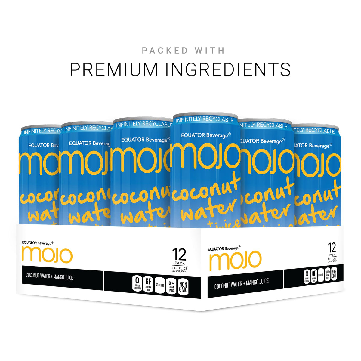 Equator MOJO label closeup shows natural ingredients and no preservatives