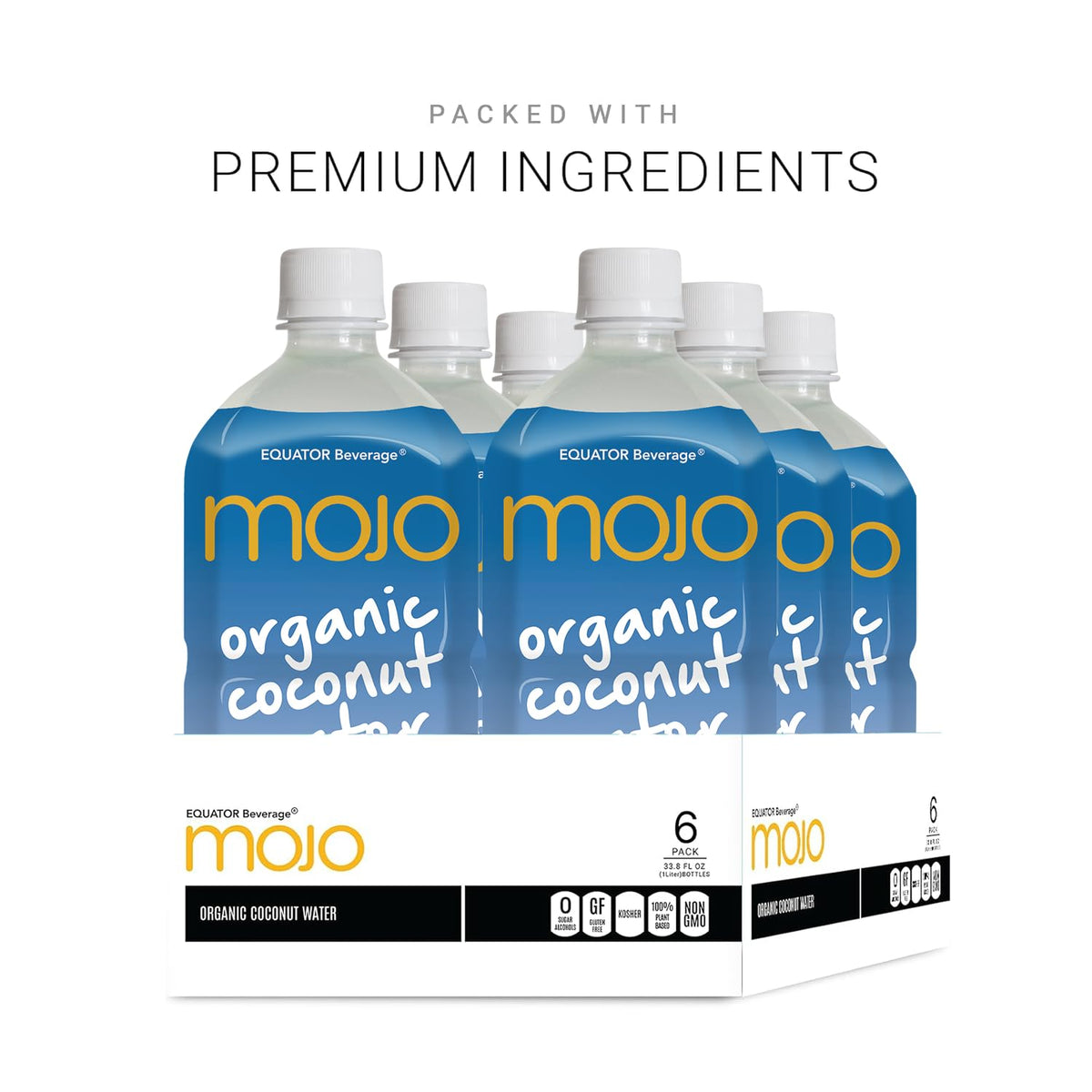 Equator Mojo six-pack bottles for convenient family hydration.