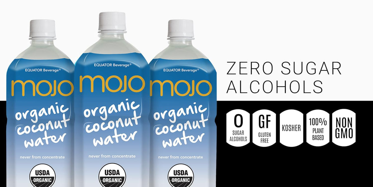 Equator Mojo recycled packaging emphasizes eco-friendly beverage choice.