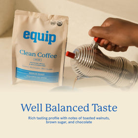 Equip Foods Decaf Clean Coffee origin Honduras highlights sustainable sourcing and careful farming.