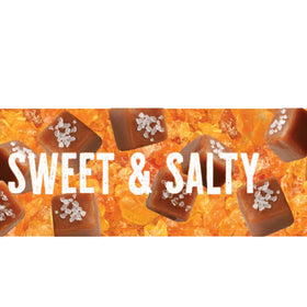 Erbies Salted Caramel Crunch Topping with caramel ribbon crunch elevates treats' presentation