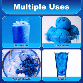 ERCorArt Blue Spirulina Powder blended into juice for vibrant hue