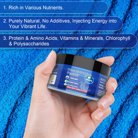 ERCorArt Blue Spirulina Powder with included spoon for easy measurement