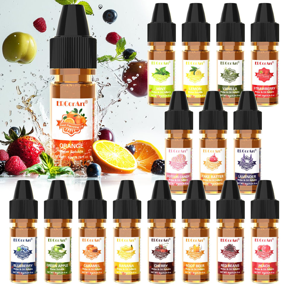 ERCorArt flavoring oil vanilla bottle enhances desserts and beverages.