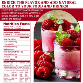 ERCorArt Raspberry Powder scoop emphasizes convenient, additive-free ingredient for baking