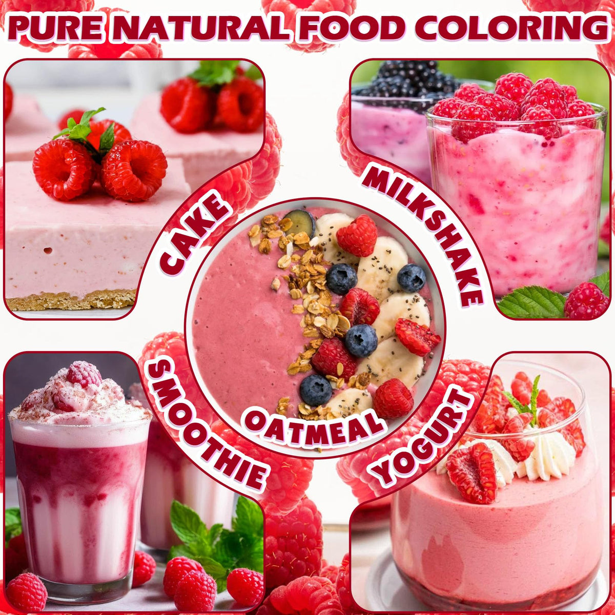 ERCorArt Raspberry Powder in smoothie glass suggests quick natural flavor enhancement