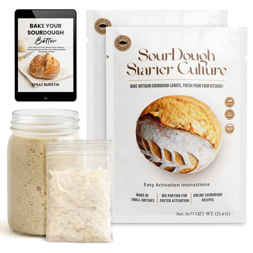 ERNEY dehydrated sourdough starter bottle ready for long-lasting freshness and easy reactivation